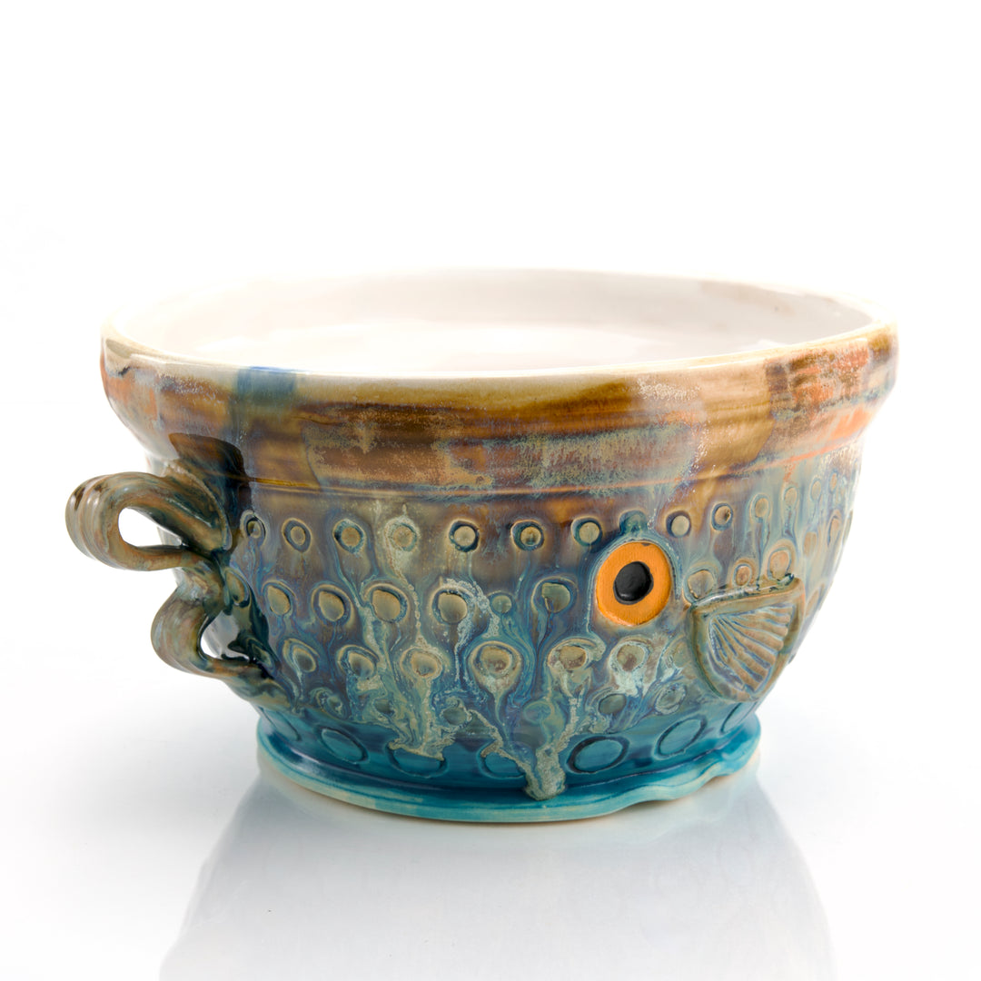 Ceramic Bowl - Ocean Sunset Fish Bowl