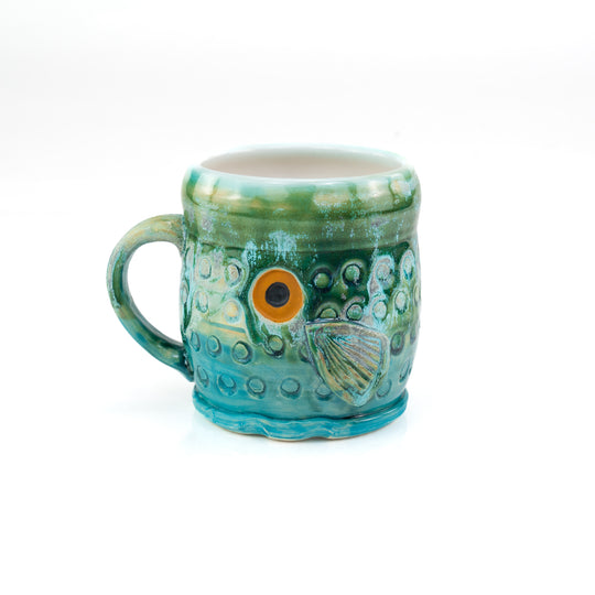 Mug 16 oz - Sea Foam Green Fish Mug