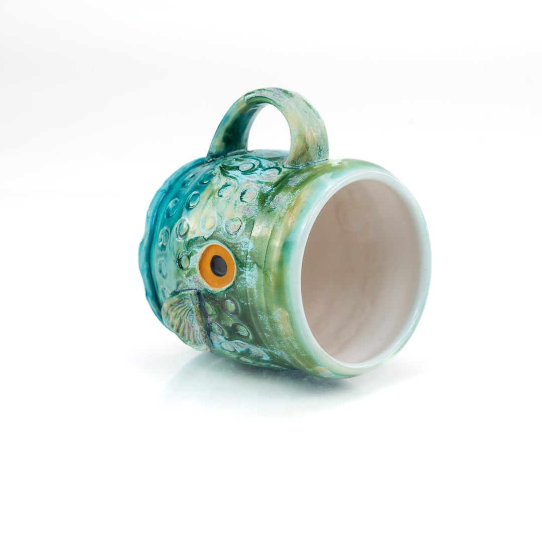 Mug 16 oz - Sea Foam Green Fish Mug