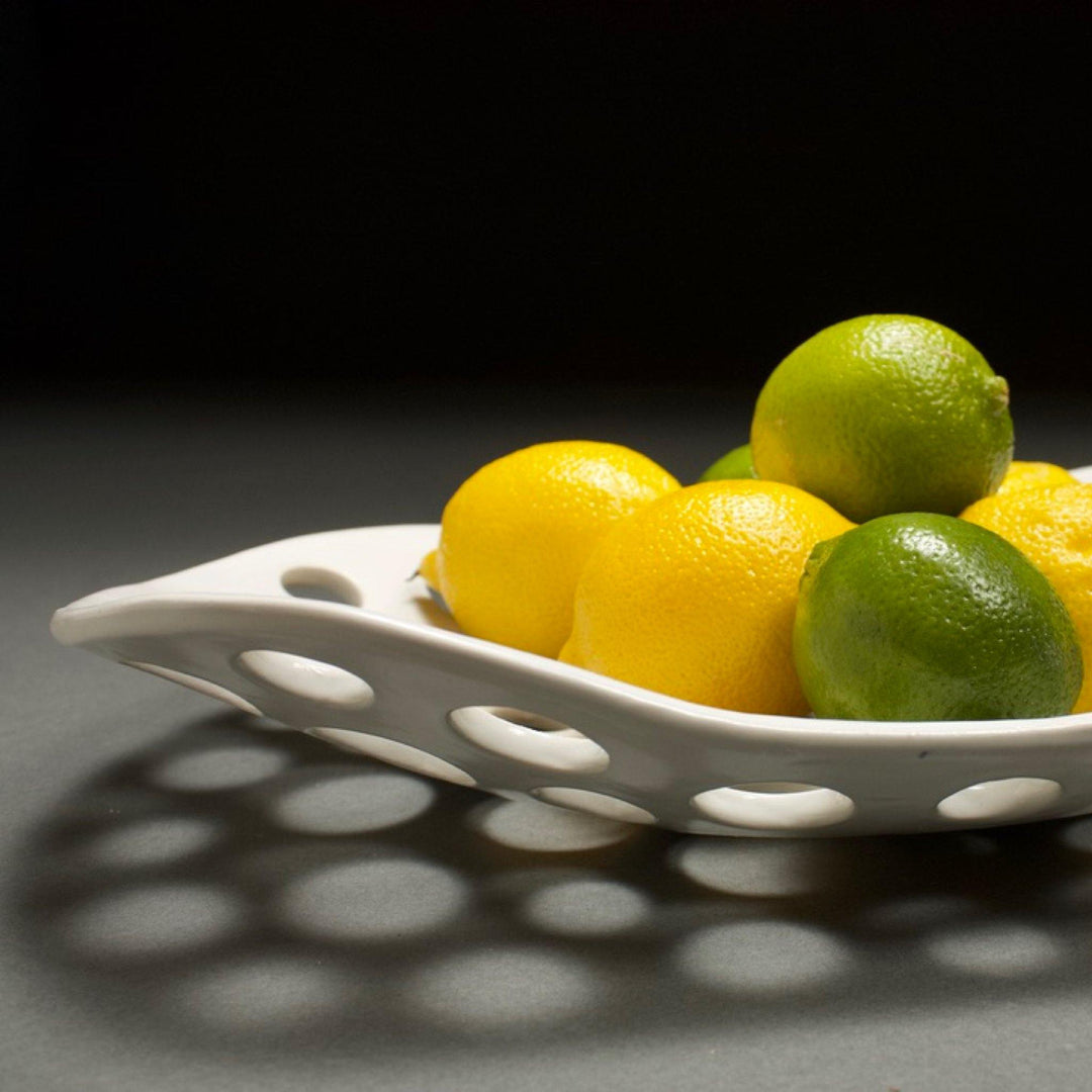 Ceramic Serving Platter | White Sponge Serving Plate - Meghan Bergman Ceramics - Handmade Pottery & Ceramic Fine Art in Kennett Square, PA