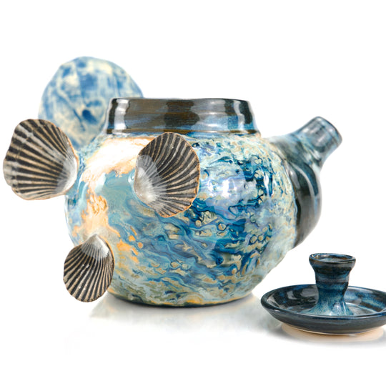 Side-Handled Barnacle Teapot - Low Tide