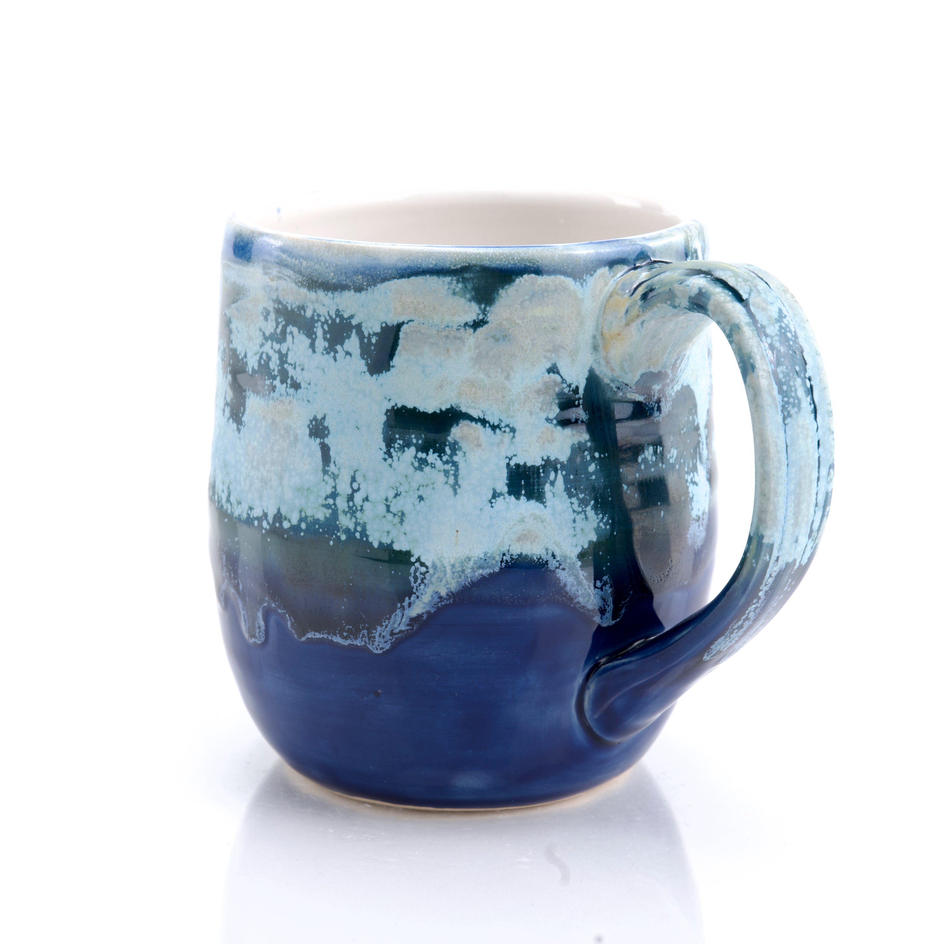 Water Waves (Blue) Mug store Wheel thrown pottery