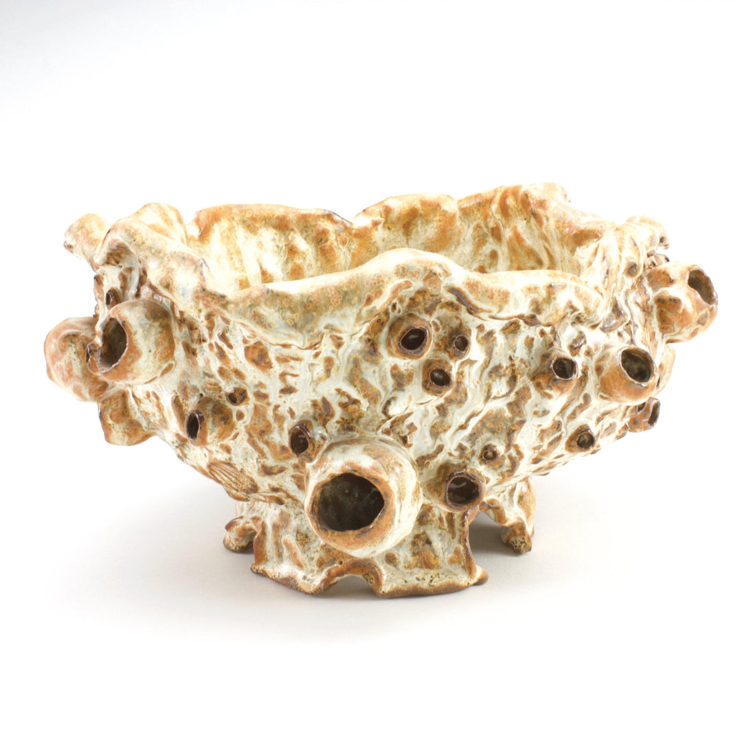 Ceramic Bowl / Planter | Nutmeg Barnacle Bowl - Meghan Bergman Ceramics