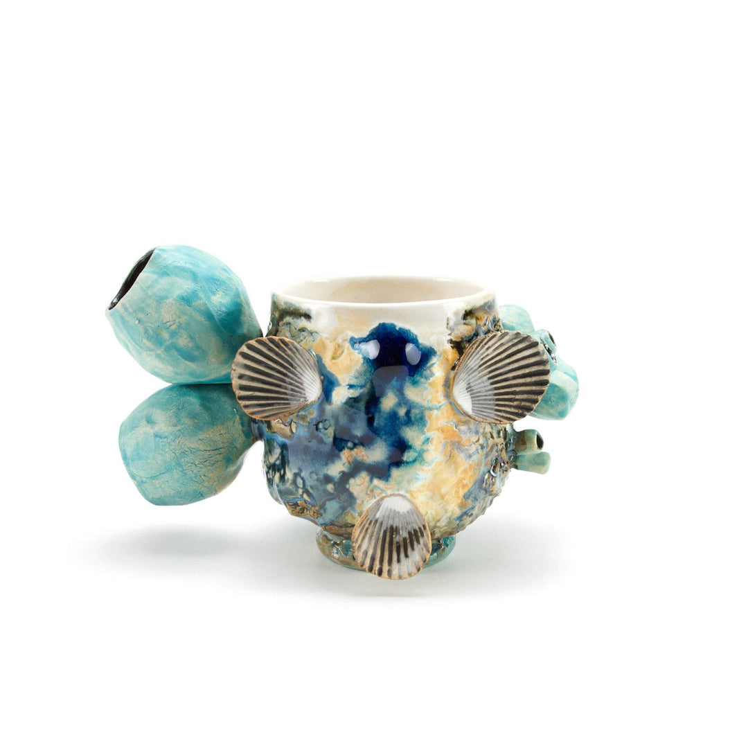 Ceramic Cup 10 oz | Hang Ten Barnacle Cup - Meghan Bergman Ceramics - Handmade Pottery & Ceramic Fine Art in Kennett Square, PA