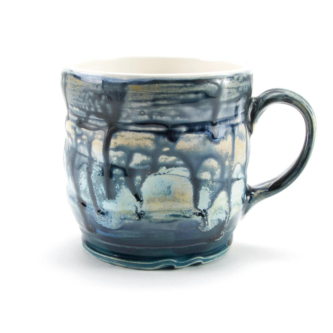 Ceramic Coffee Mug 16 oz | Blue Ocean Mug - Meghan Bergman Ceramics