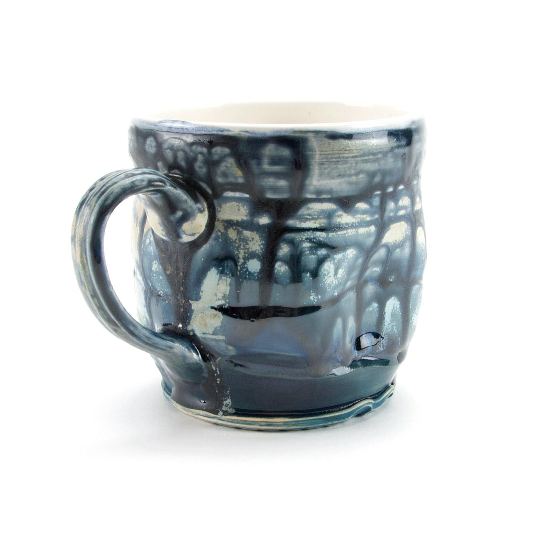 Ceramic Coffee Mug 16 oz | Blue Ocean Mug - Meghan Bergman Ceramics