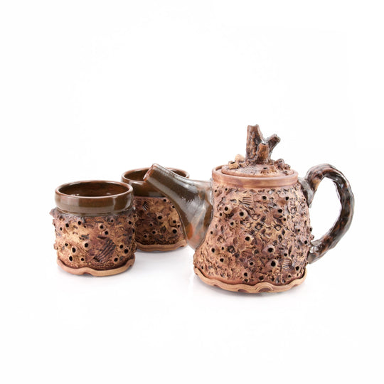 Barnacle Teapot Set - Teapot, Tray, Tea Cups