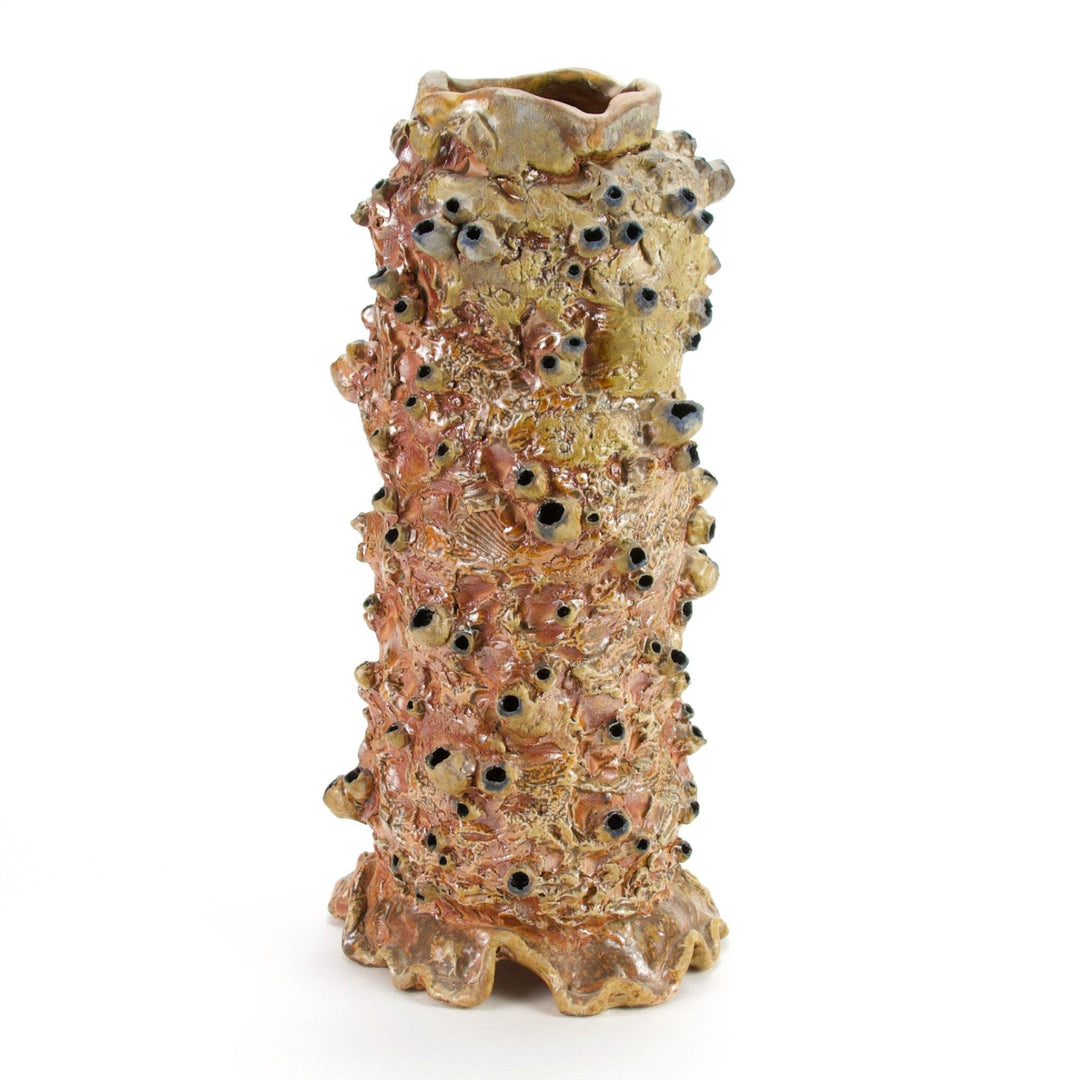 Ceramic Vase | Wood Fired Barnacle Sculpture / Vase - Meghan Bergman Ceramics - Handmade Pottery & Ceramic Fine Art in Kennett Square, PA